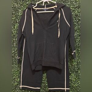 NAUTICA WOMEN'S HOODED KNIT ATHLEISURE/LOUNGEWEAR SET
